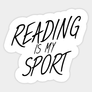 Bookworm reading is my sport Sticker